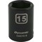 Dynamic 3/8" Drive Standard Socket, Black Phosphate, Tools 3/8" Drive 6 Point Metric, 15mm Standard Length D007015 - alternate 4